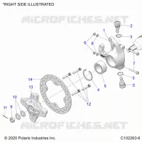 SUSPENSION AVANT HUB, KNUCKLE AND BRAKE DISC