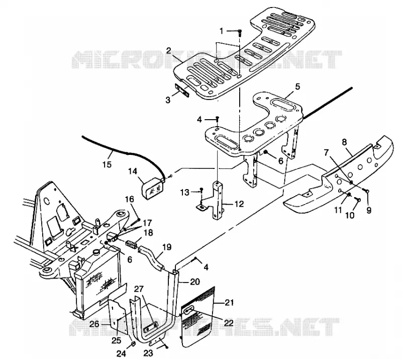FIXATION PORTE BAGAGES ET PARE CHOCS AVANT