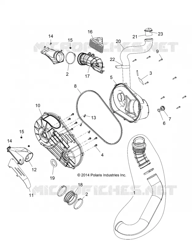 SYSTÈME DE TRANSMISSION, COUVERCLE D'EMBRAYAGE AND DUCTING