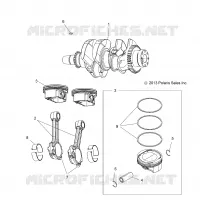 ENGINE, VILEBREQUIN AND PISTON