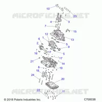 ENGINE, CRANKCASE AND VILEBREQUIN