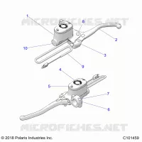 FREIN AVANT BRAKE LEVER AND MASTER CYLINDER