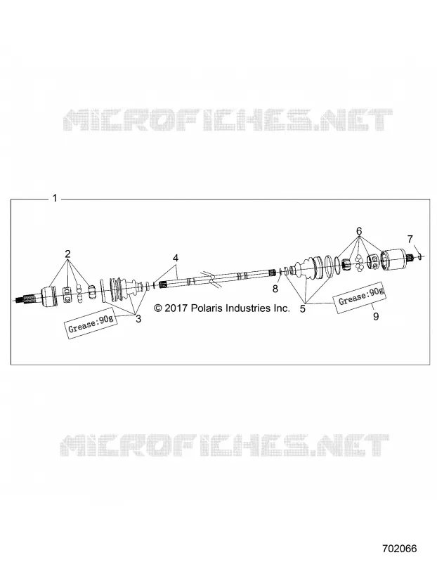 SYSTÃˆME DE TRANSMISSION, REAR HALF SHAFT