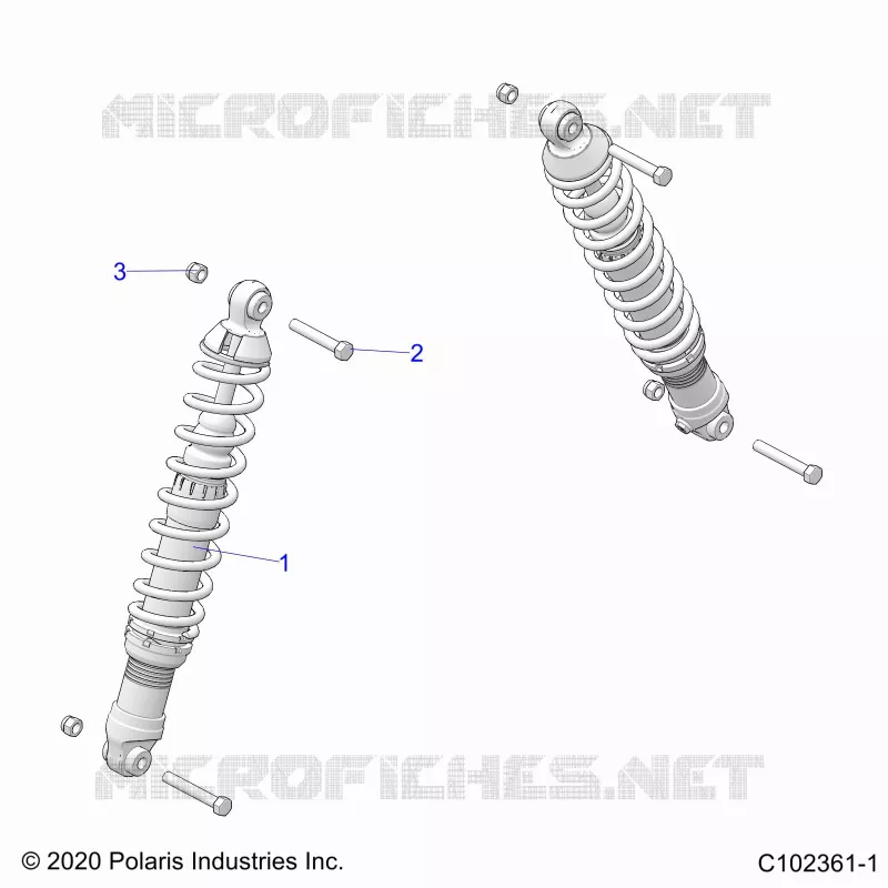 SUSPENSION, AMORTISSEUR AVANT
