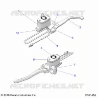 FREIN AVANT BRAKE LEVER AND MASTER CYLINDER