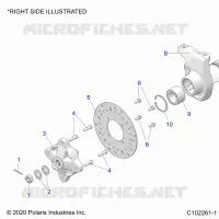 SUSPENSION AVANT HUB, CARRIER, AND BRAKE DISC