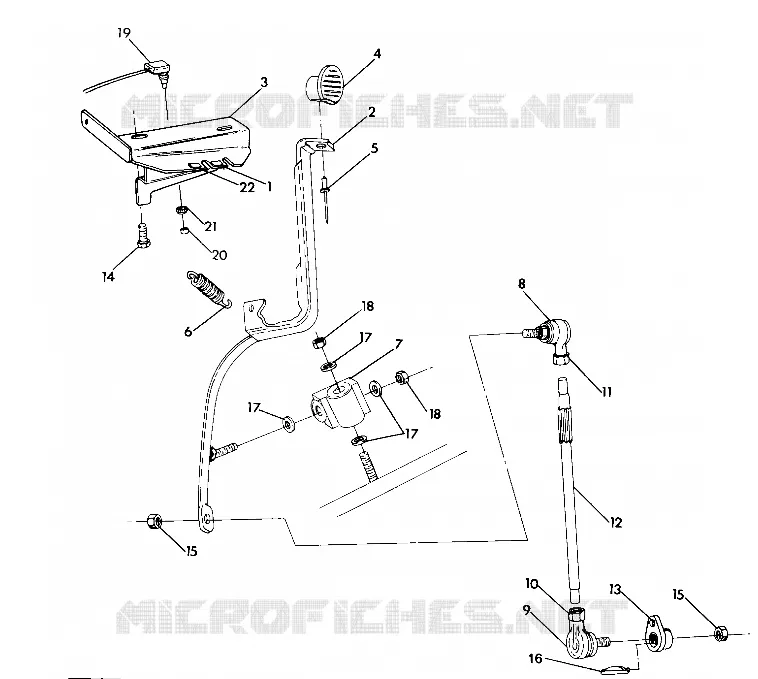 SYSTÈME DE SELECTION DE VITESSE ASSEMBLY 4X4--UPDATED 4/89 (49173717370040)