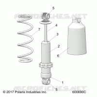 SUSPENSION, SHOCK, FRONT TRACK (SP)