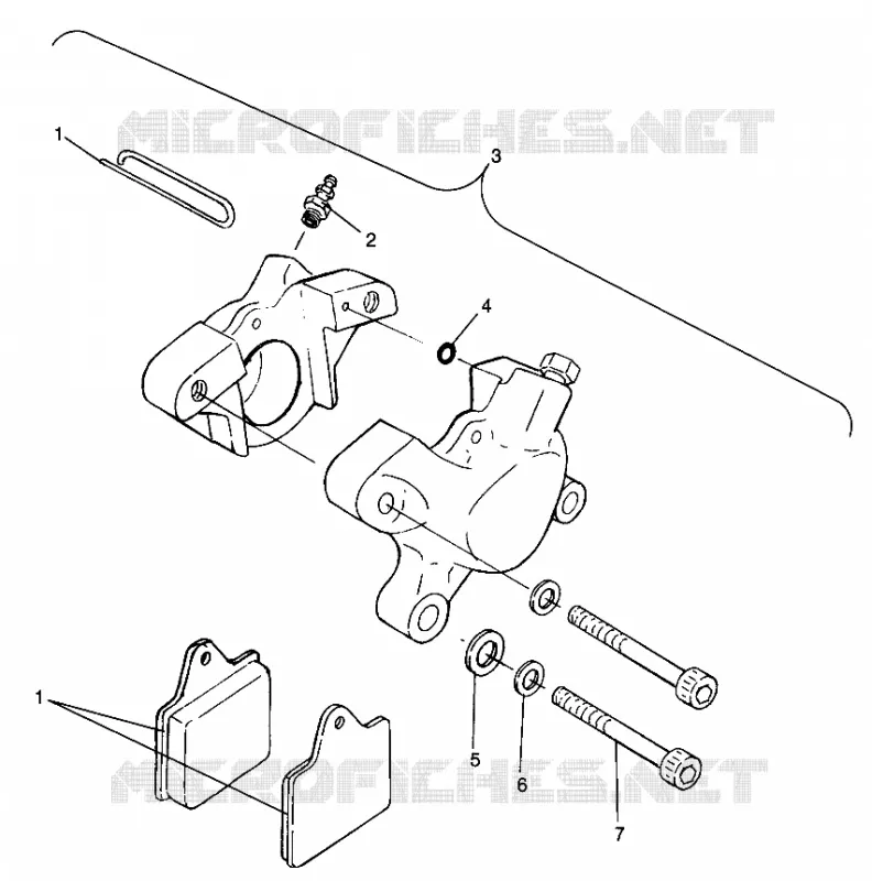 ETRIER DE FREIN INTERMEDIAIRE 6X6 400L W968740 and 6X6 400L Norwegian N968740 (4935963596C004)