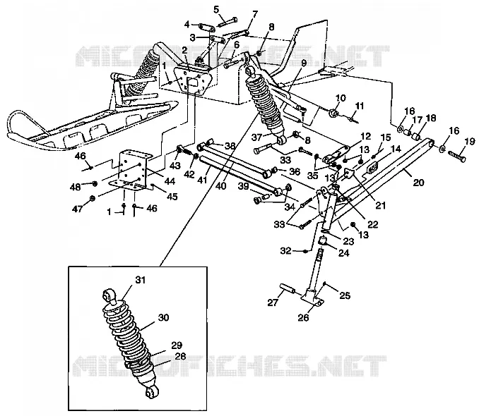 SUSPENSION AVANT  500 RMK 0982964 AND  EUROPEAN 500 RMK E982964 (4942634263B001)