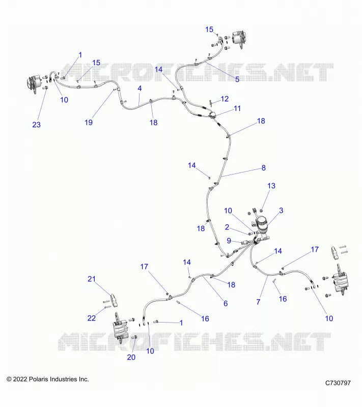 BRAKES, BRAKE LINES AND MAITRE CYLINDRE -R23RRED4FA/D4DA(C730797)