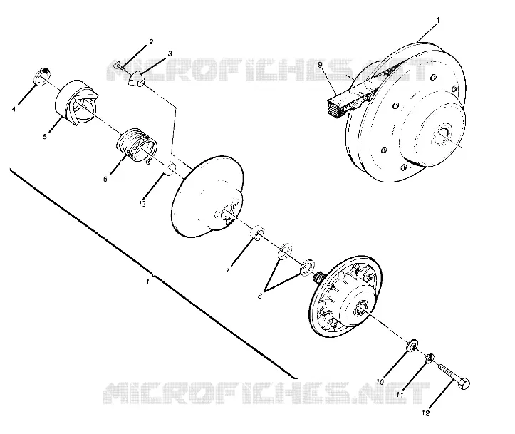 EMBRAYAGE DE TRANSMISSION ASSEMBLY  250 4X4 (4919791979029A)