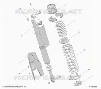 SUSPENSION, REAR SUPPORT AMORTISSEUR , STANDARD/PREMIUM