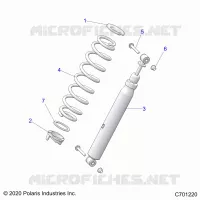 SUSPENSION, REAR SUPPORT AMORTISSEUR 