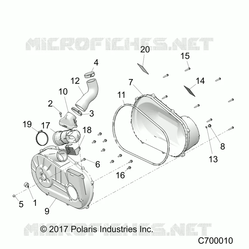 SYSTÃˆME DE TRANSMISSION, CLUTCH COVER AND DUCTING