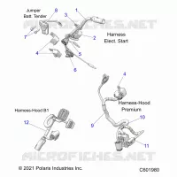 ELECTRICITE, WIRE HARNESS, HOOD, ELEC. START