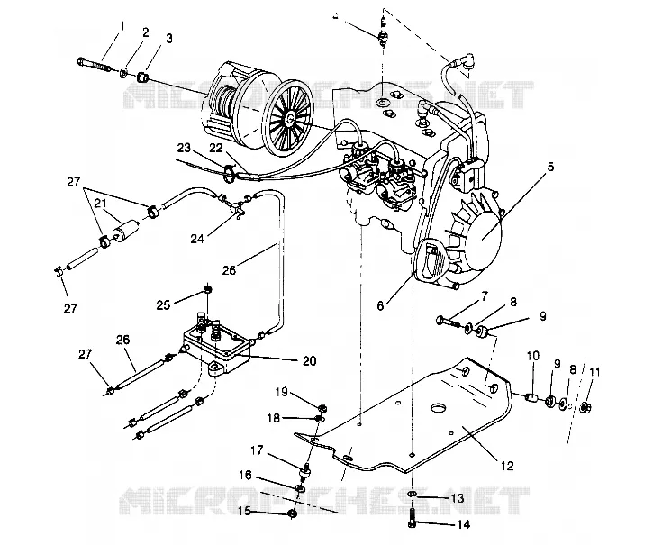 SUPPORT MOTEUR SUPER SPORT 0950743 (4928882888C001)