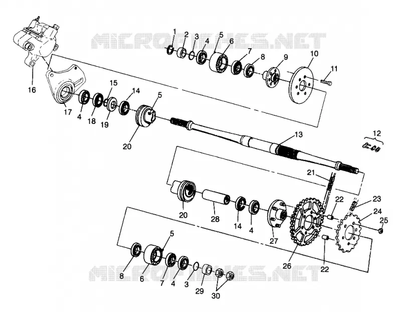 ARBRE DE TRANSMISSION INTERMEDIAIRE MAGNUM 6X6
