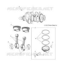 ENGINE, VILEBREQUIN AND PISTON