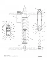 SUSPENSION, AMORTISSEUR, REAR TRACK, W/RES. (INTL ONLY)