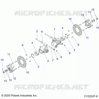 SUSPENSION ARRIERE HUBS, CARRIER AND BRAKE DISC