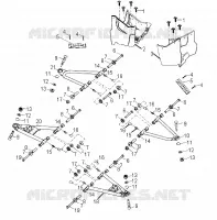 TRIANGLES SUSPENSIONS AVANT ET REPOSE PIEDS