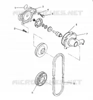 POMPE A EAU XLT/0930767,XLT SP/0930667    XLT SKS/ 0930567 (4923012301034A)