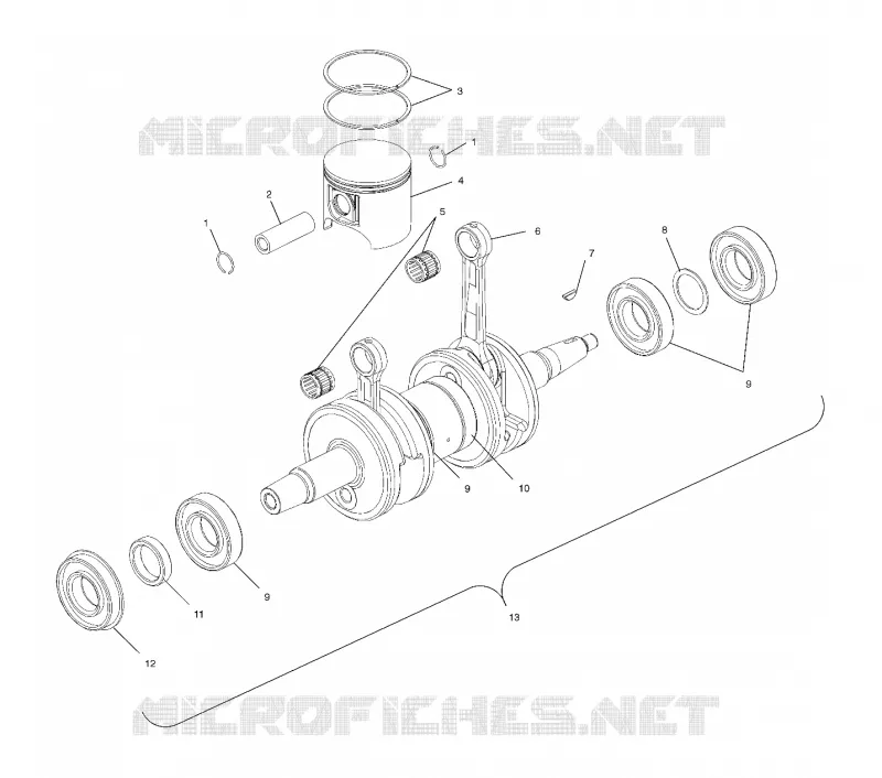 PISTON ET VILEBREQUIN (800)