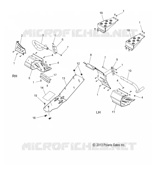 CHASSIS, PROTECTION D'EMBRAYAGE AND REPOSE PIEDS