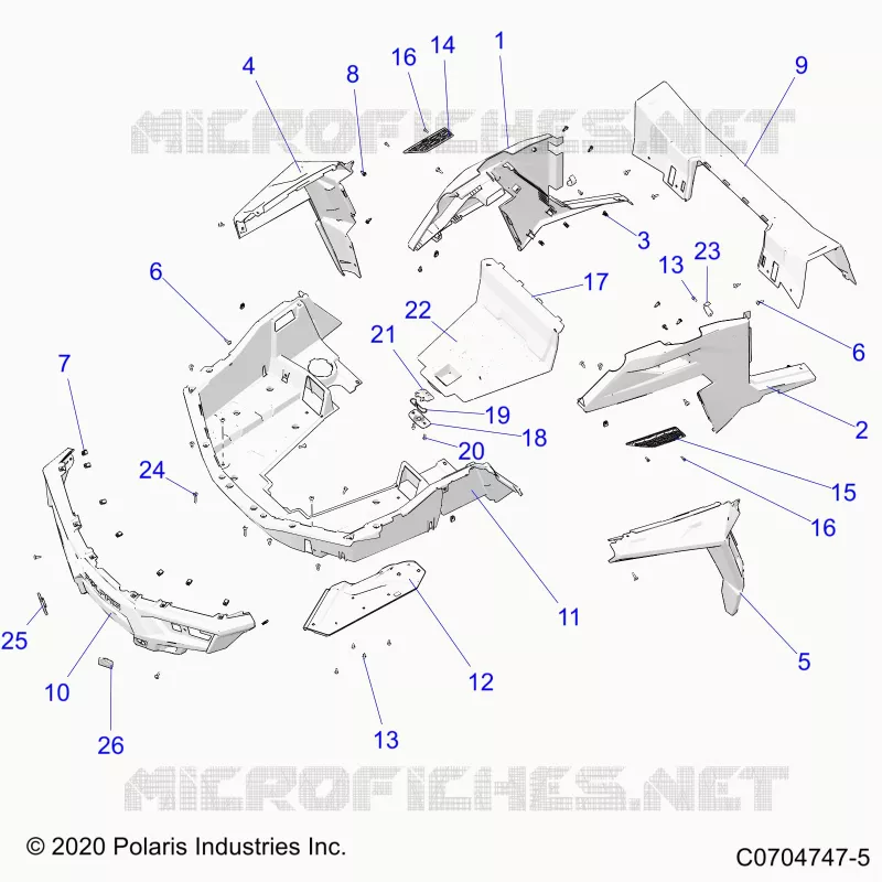 CARROSSERIE ARRIERE RACK AND FENDERS