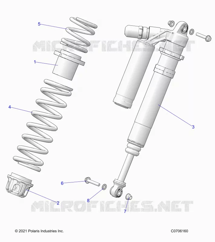 SUSPENSION, AMORTISSEUR AVANT MOUNTING, DELUXE