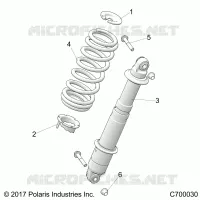 SUSPENSION, REAR SUPPORT AMORTISSEUR 