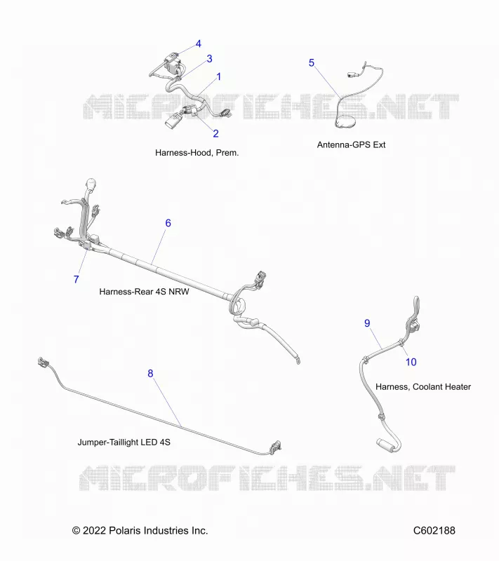 ELECTRICITE, WIRE HARNESSES, HOOD/JUMPERS, GPS