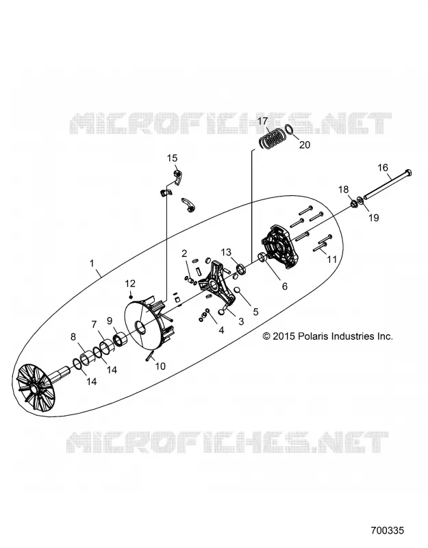 SYSTEME DE TRANSMISSION, PRIMARY CLUTCH