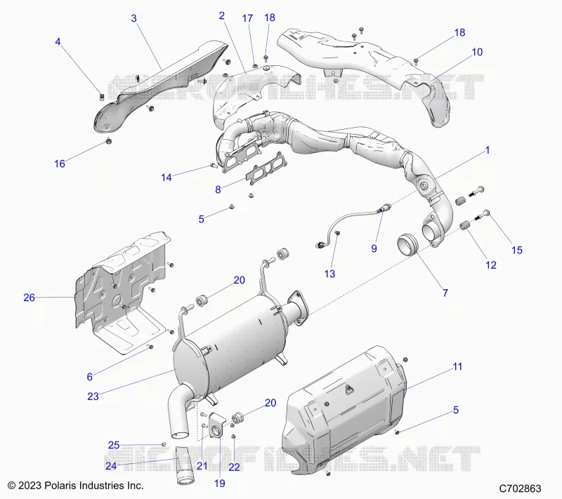 ENGINE, ECHAPPEMENT