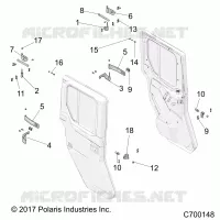 PORTES, REAR, MOUNTING