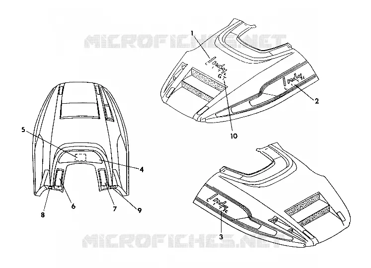 CAPOT-EMBLEMES  Indy Lite GT (4921342134007A)