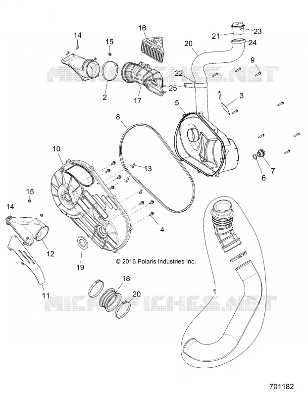 DRIVE TRAIN, COUVERCLE D'EMBRAYAGE AND DUCTING