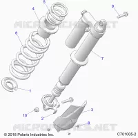 SUSPENSION, REAR SUPPORT AMORTISSEUR 
