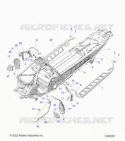 CHASSIS, PROTECTION D'EMBRAYAGE, FOOTRESTS, AND RUNNING BOARDS