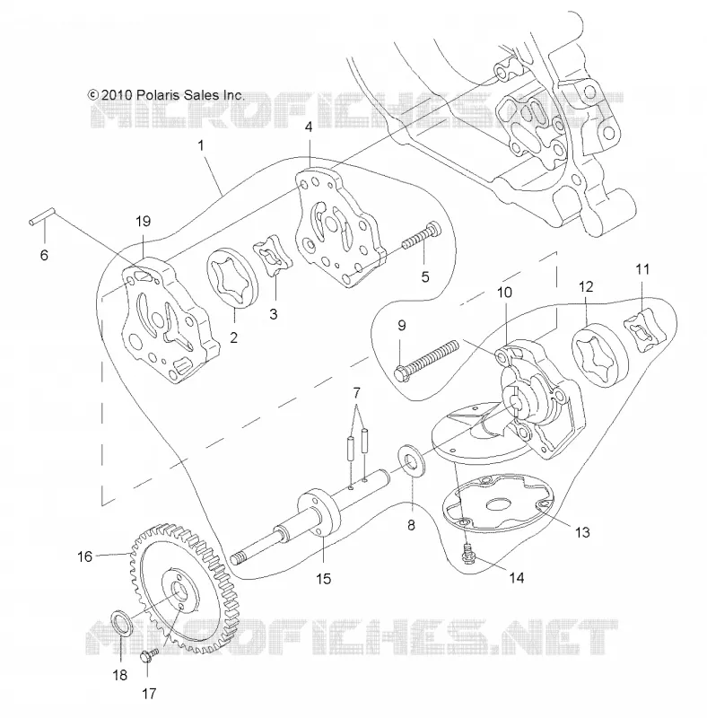MOTEUR, OIL SYSTEM and POMPE A HUILE