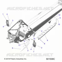 CHASSIS, PROTECTION D'EMBRAYAGE, FOOTRESTS, AND RUNNING BOARDS