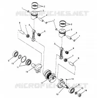 PISTON ET VILEBREQUIN LITE 0963433, EURO LITE E963433 AND LITE DELUXE 09634 (4931663166C006)