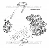 MOTEUR, MOUNTING, RH and FRONT