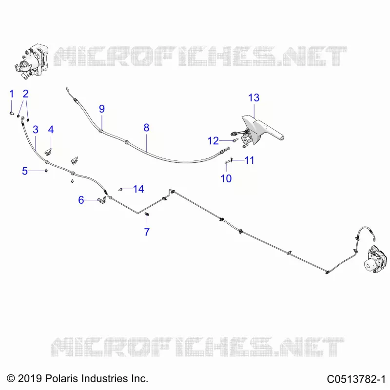 FREIN ARRIERE BRAKE LINE AND PARK BRAKE