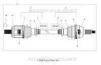 SYSTÈME DE TRANSMISSION, FRONT HALF SHAFT
