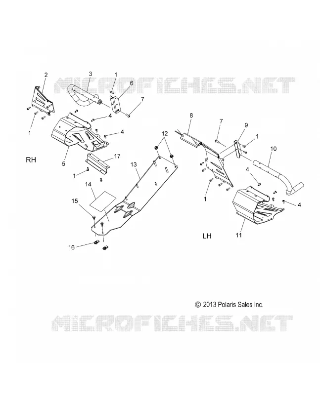 CHASSIS, PROTECTION D'EMBRAYAGE AND REPOSE PIEDS