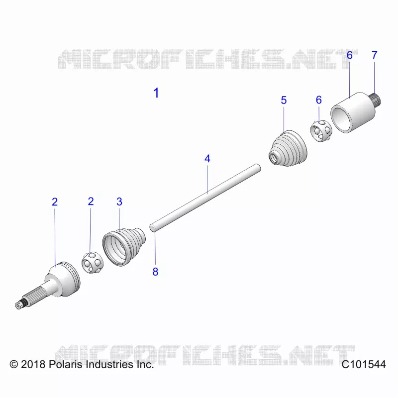 DRIVE TRAIN, ARBRE DE TRANSMISSION ARRIERE