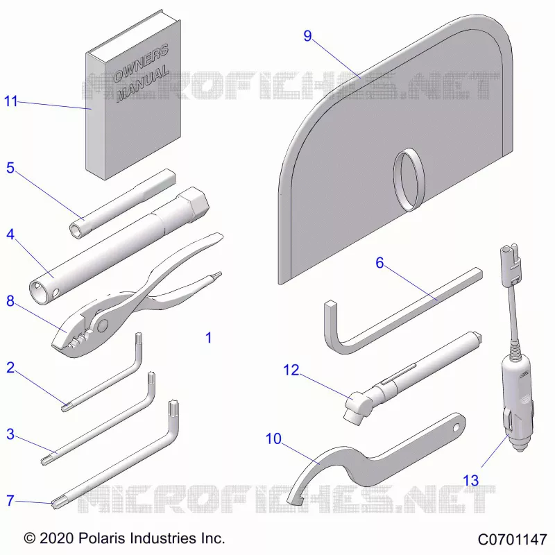 REFERENCE, MANUEL DU PROPRIETAIRE AND TOOL KIT
