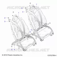 SIEGE BELT MOUNTING, REAR, 6 POINT